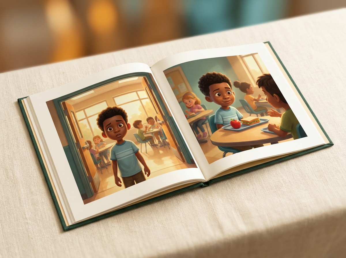 Open storybook spread