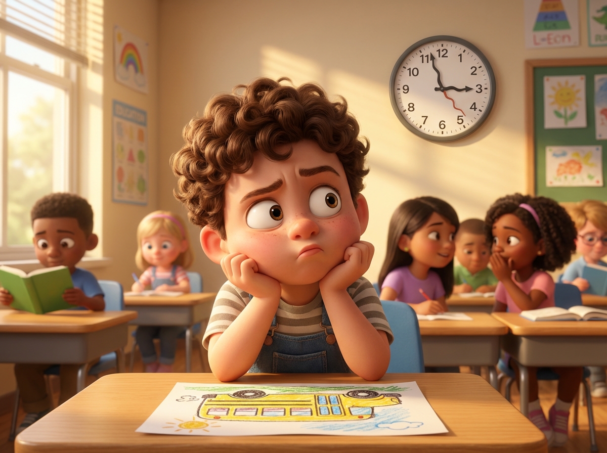 The same child waiting for a turn